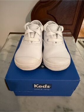 Keds Baby White Lace-Up Classic Sneakers